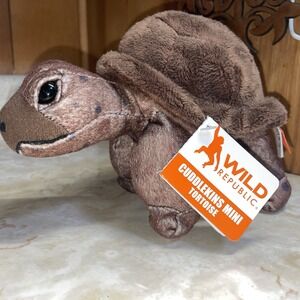 Wild Republic Cuddlekins Mini Tortoise 7 Inch Plush Figure NEW IN‎ STOCK